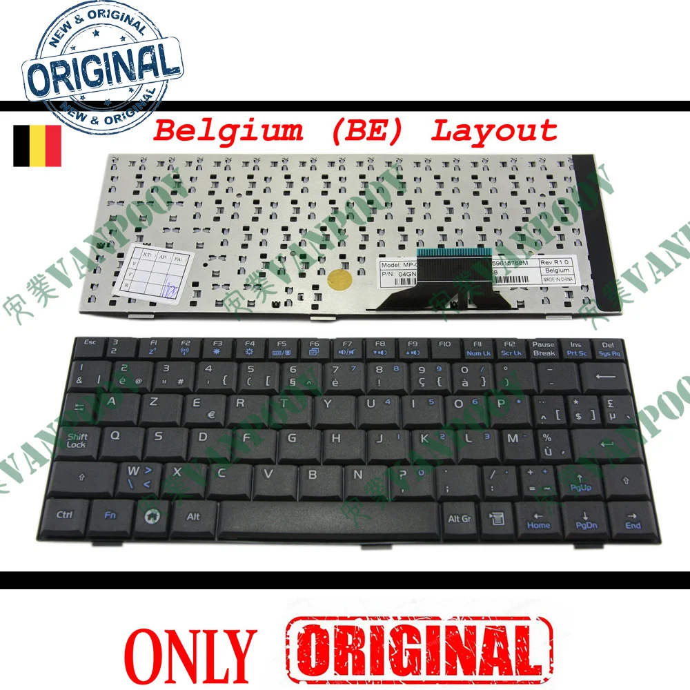

New AZERTY Notebook Laptop Keyboard for ASUS EeePC 700 701 701SD 900 901 900hd 900A 2G 4G 8G Black Belgium BE - MP-07C63B0-528