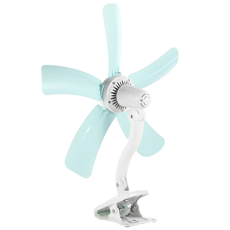 Ventilatore a Clip elettrico scrivania portatile regolabile 5 pale multifunzione per letto da ufficio Mini ventole personali muti estivi 220V 9W FS74