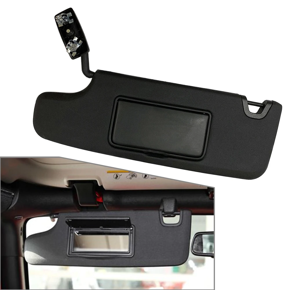 Black Car Sun Visor Left Side Sunshade 6CJ07DX9AA for Jeep Wrangler JK 2007 2008 2009 2010 2011 2012 2013 2014 2015 2016 2017