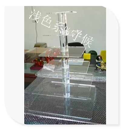 

Cheapest !Square Clear 6 Tier Acrylic Wedding Cake Cupcake Display Stand For Wedding Party wedding decoration