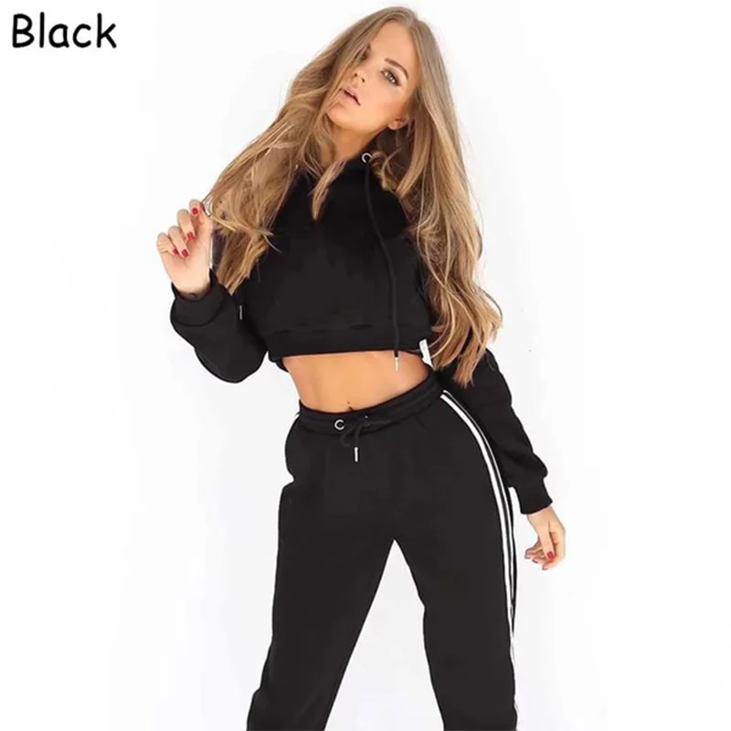 Womens Cropped Hoodie Short Sweatshirt Plain Pullover Hooded Crop Tops Sexy Casual Long Sleeve Hooded