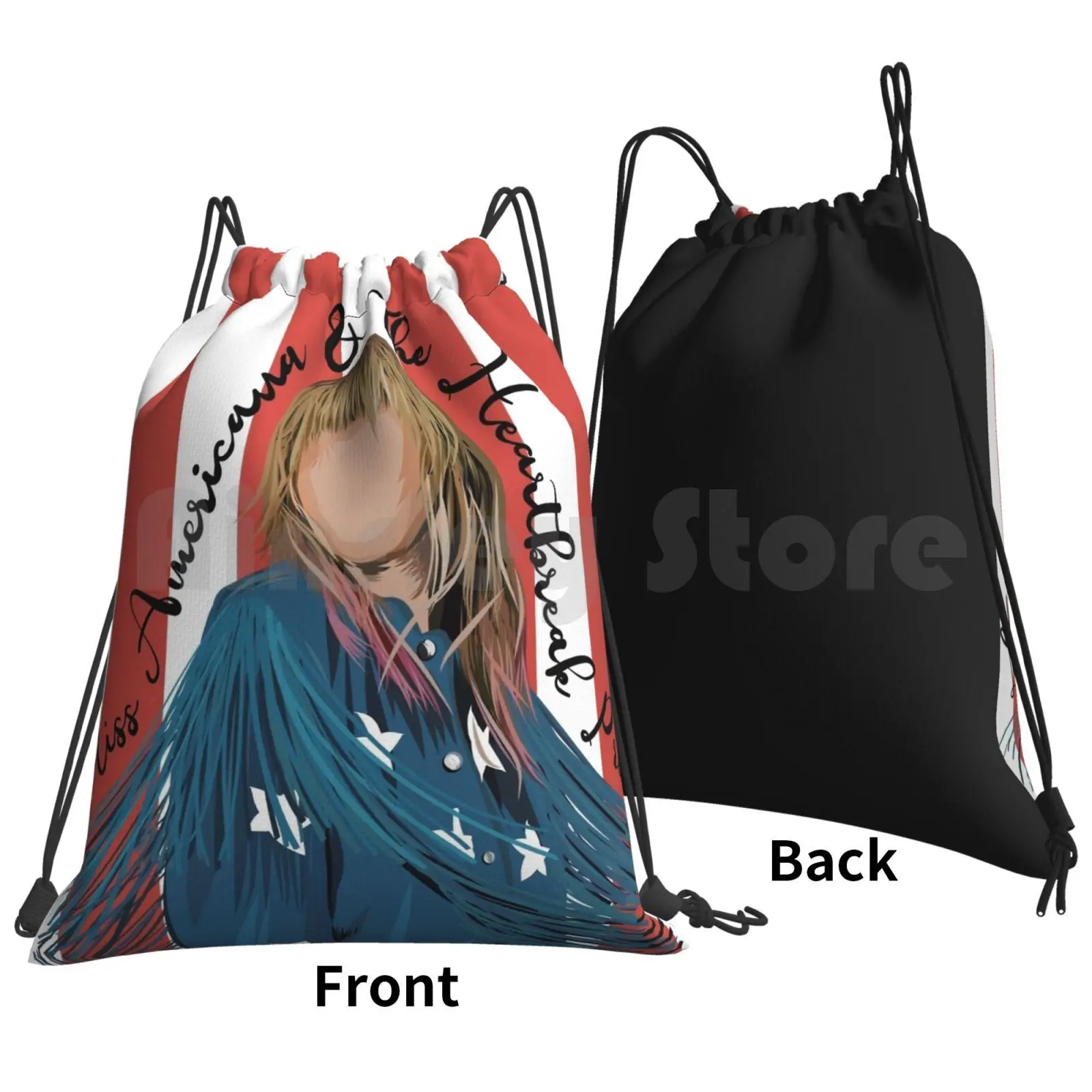 Miss Americana & The Heartbreak Prince Backpack Drawstring Bags Gym Bag Waterproof Lover Miss Americana And The