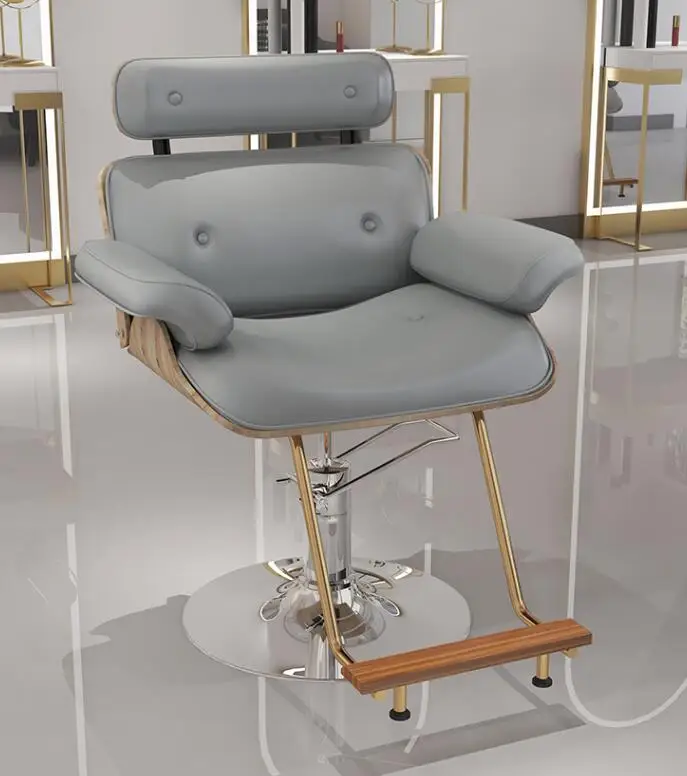 Online celebrity hairdresser\'s chair barber chair hair salon can be lowered and lifted hair cutting chair hair salon dyeing chai