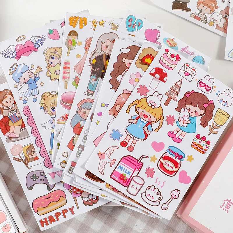 50pcs/lot Kawaii Stationery Stickers Cute sweetheart Diary Planner Decorative Mobile Stickers Scrapbooking DIY Craft Stickers