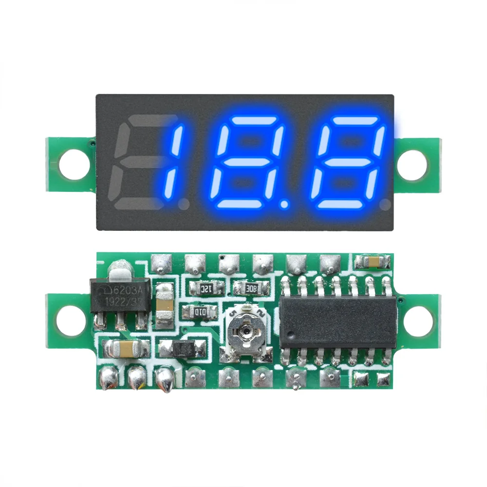 DC 0-100V LED Display Digitale Mini Gauge spanningsmeter Voltmeter 3-Draad Paneel Voltmeter Meter 0.28 inch Detector Monitor Gereedschap