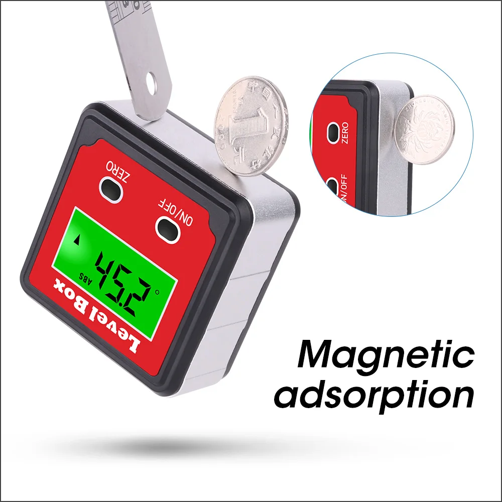 RZ Protractor Digital Electronic Bevel Box Angle finder With Backlight Angle Measurement Angle Gauge Inclinometer