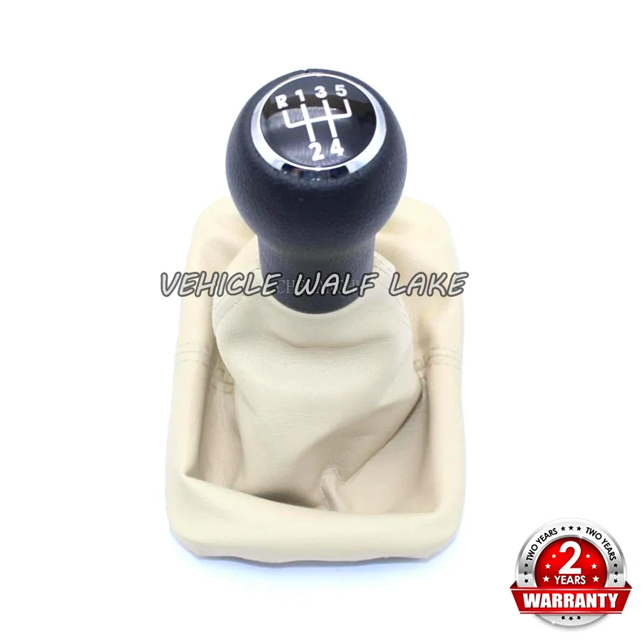 

5 Speed Gear Stick Shift Knob Beige Leather Giator For VW Beetle 1998 1999 2000 2001 2002 2003 2004 2005 2006 2007 2008 2009 201