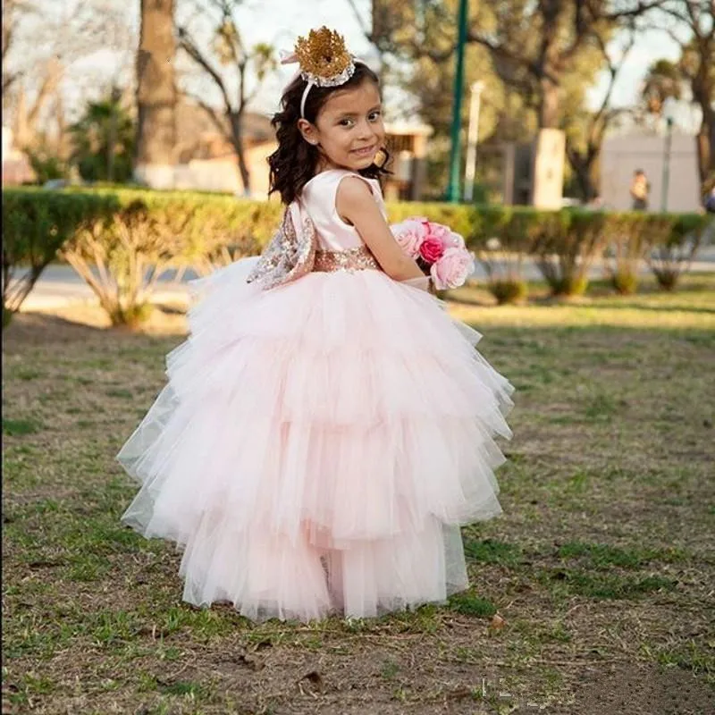 فساتين زهرة فتاة طفل فساتين مسابقة الدانتيل لحفلات الزفاف الأولى بالتواصل فساتين حفلة موسيقية الأميرة ثوب المسابقة