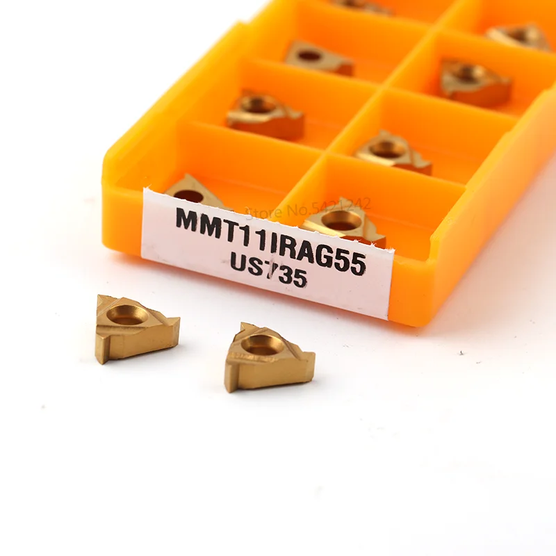Imagem -03 - Mmt 16ir 16er Ag55 Vp15tf Ue6020 Us735 Rosca Ferramenta de Torneamento Carboneto Inserção Torno Cnc Cortador de Metal Lâmina 11er Ag55 11ir Ag55 Ag55 10 Peças