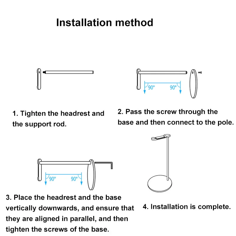 Metal Headphone Holder for Airpods Max Sturdy Gaming Headset Earphone Stand Hanger with Non-Slip Base for Table Desk Display