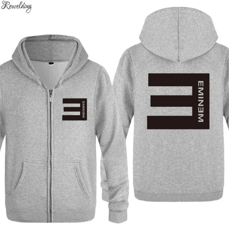 Mens Hoodies Rock Rap Singer Eminem Printed Hoodie Men Hip Hop Fleece Long Sleeve Jacket Coat Winter Skateboard Men's Sweatshirt