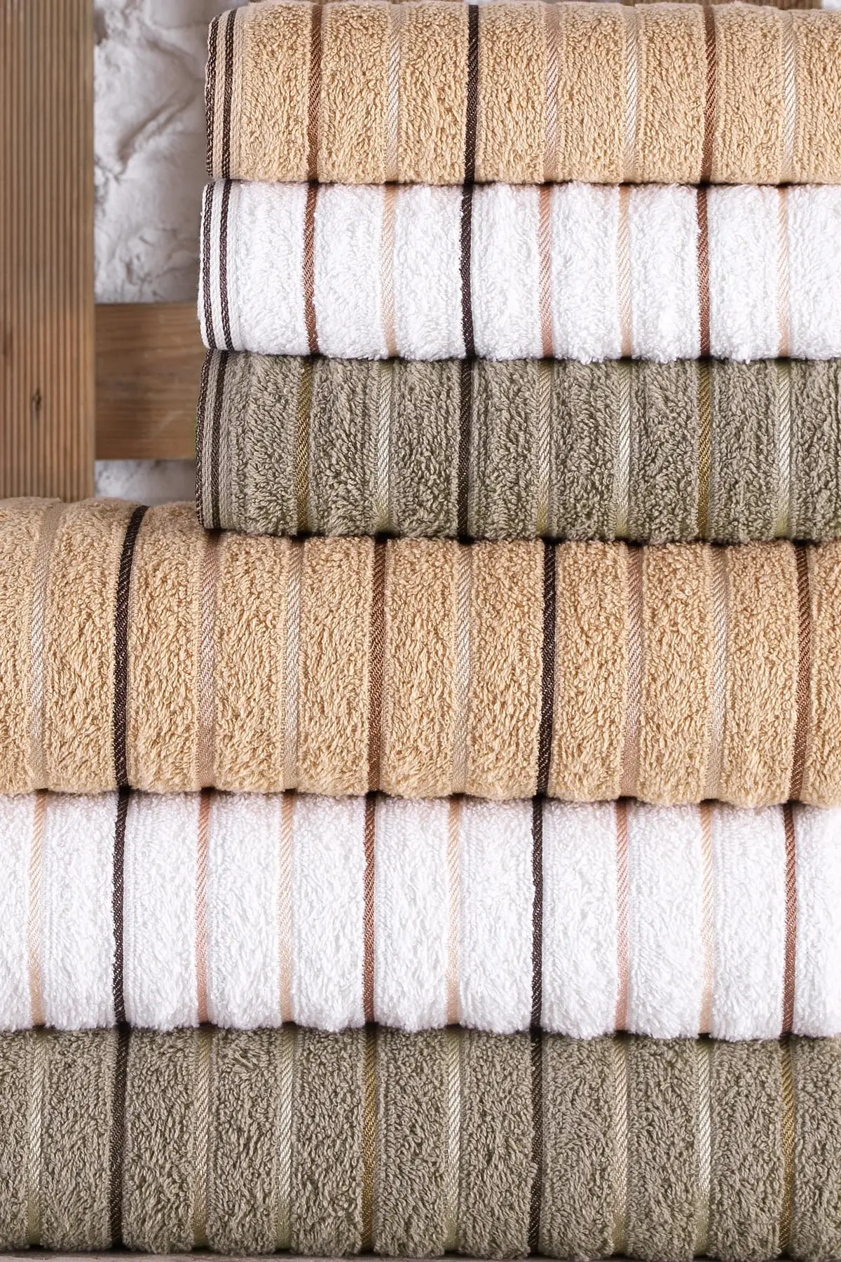 Ouro 100 algodão 6 peça conjunto anti bacteriano toalha de banho conjunto macio elegante