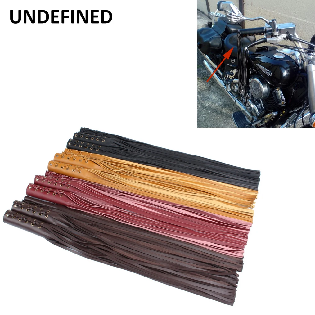 Universal Motorcycle Fringe Grips Cover Leather Handlebar Hand Grips Tassel Cuffs Brake Lever Cover for Harley Cruiser Custom