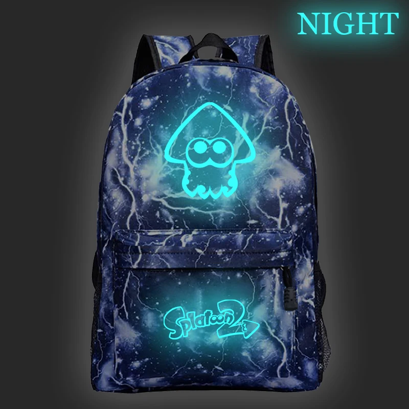 New Fashion Luminous Splatoon Backpack Students School Bag Boys Girls Bookbag Kids Daily Rucksack Teens Travel Bag Surprise Gift