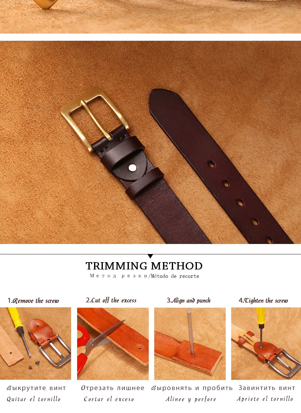 Echtes Leder Gürtel Für Männer Mode Massivem Messing Schnalle Gürtel Männer der Kupfer Schnalle Gürtel Rindsleder Qualität Männer Strap – Detail 10
