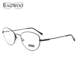 Memory Titanium Eyeglasses Full Rim Women Optical Frame Prescription Spectacle Cat Eye Butterfly Girl Glasses 55204