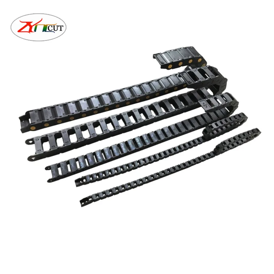 10x10 10x20 15x15 15x20 15x30 15x40mm L1000mm Nylon cable track drag chain   end connectors for CNC engraving machine