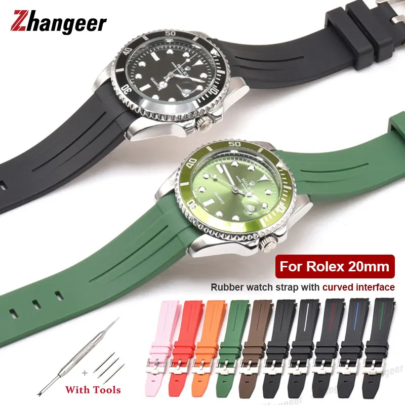 20mm 21mm 22mm hochwertiges Silikon armband für gmt Ghost King Ancon Weich gummi Sport Uhren armband Paar Armband