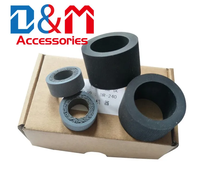 2Sets Paper Pickup Roller Tire For Canon DR-M160 DR-M160II DR-C240 C230 M260 ScanFront400 160 240 230 260 400 feed roller rubber