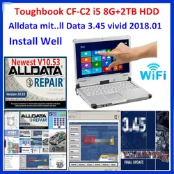 For Panasonic Toughbook CF C2 Laptop with 24 software in 2tb hdd alldata,mit..ll,Auto//data 3.45 Vivid Workshop 2018 installed