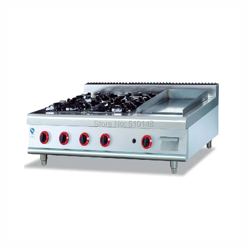 PKJG-GH796.1 4 Burner Gas Range With Griddle for business kitchen