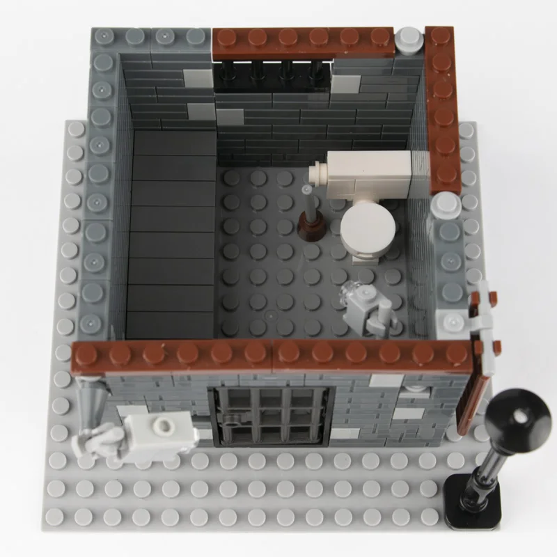 MOC City Accessories Prison Building Blocks Military Cell Ward Animal Cage House Room Model Bricks Set Toys for Children D272