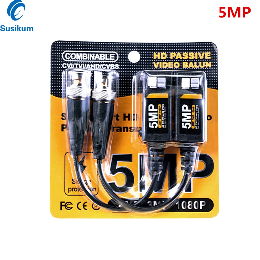 8MP CCTV Passive Video Balun BNC Transmission 4K HD Twisted Pair For HD-CVI/TVI/AHD Camera