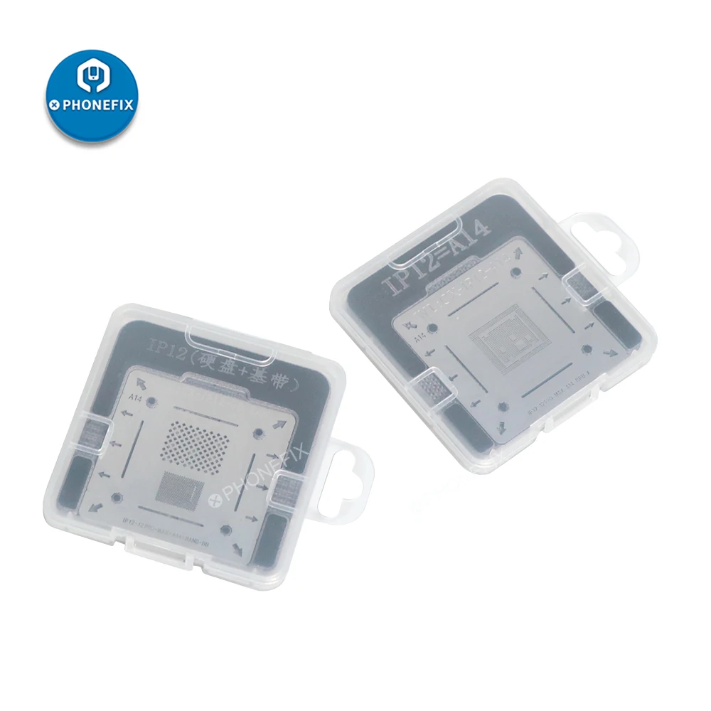 

WL 0.1mm High Quality Baseband NAND Flash BGA Reballing Stencils with Magnetic Aluminum Base for iPhone X 11 12 Pro Max 13 14