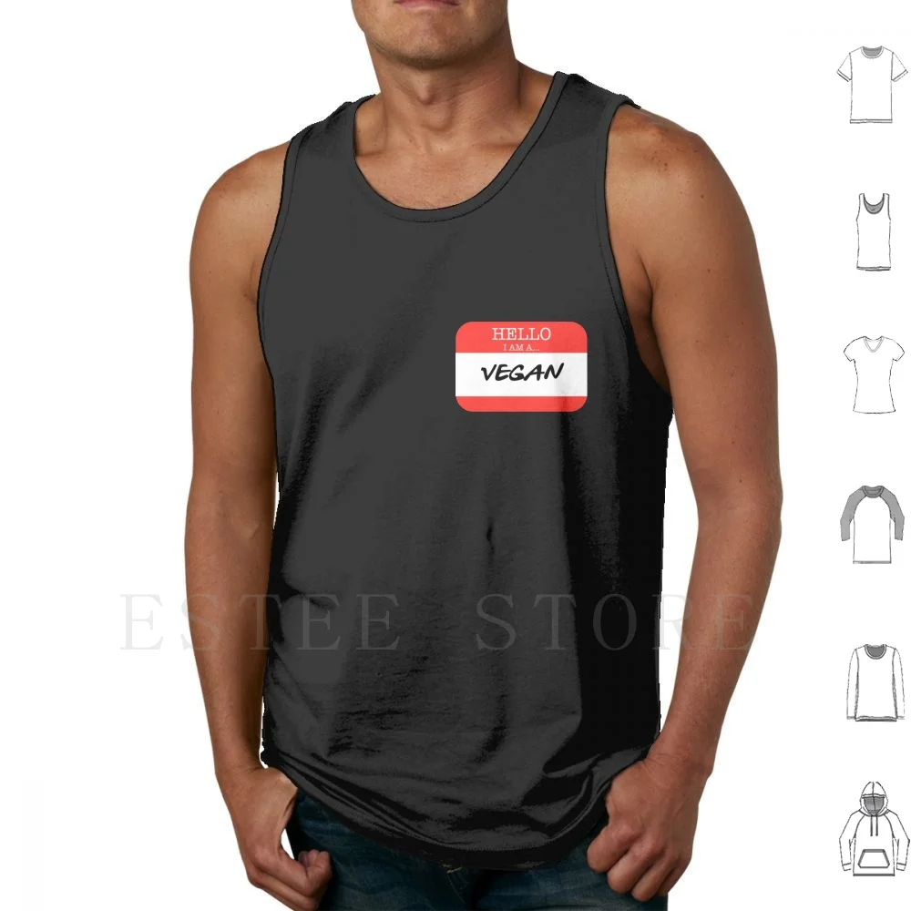 Hello I'm A Vegan Tank Tops Vest Im A Vegan Vegan Hello Im A Vegan Vegan Conversation Starter Vegan Questions Veggie