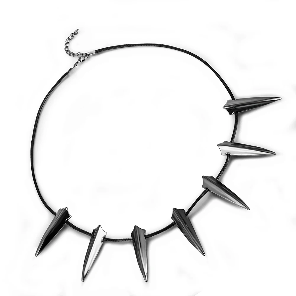 Chic Alloy Necklace for Black Panther Cosplay Pendant Wolves Fangs Shape Necklace for Halloween Party LL@17