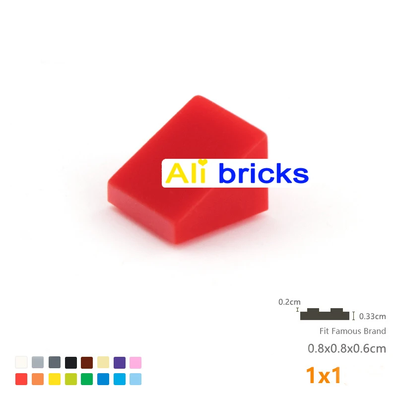 100 stücke DIY Bausteine Figur Glatte Abgeschrägte Ziegel 1x1 Pädagogische Kreative Größe Kompatibel Mit 54200 Spielzeug für Kinder