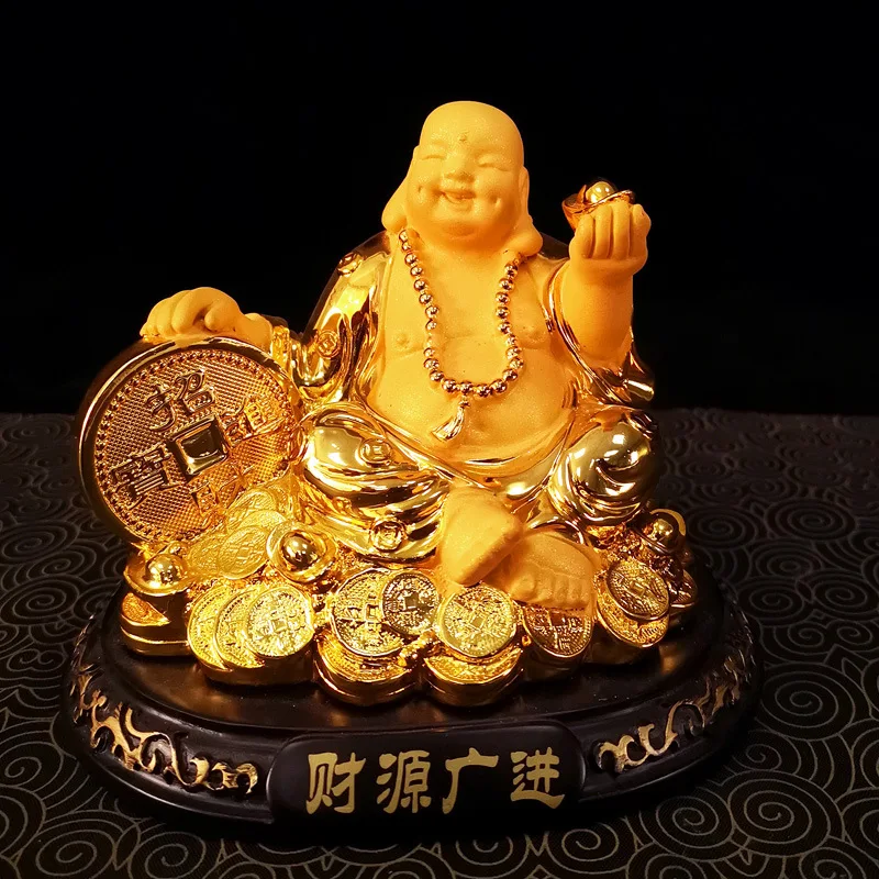 

Resin Belly Maitreya Smile Buddha Ornaments, Car Decorations, High-grade Car Products, Home Living Room, Office Desk Furnishings