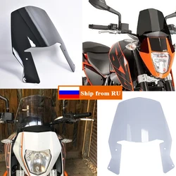 Parabrisas para motocicleta, DUKE690 Deflector de viento para KTM, piezas para Duke 690 R, 2008-2019, 2018, 2017, 2016, 2015, 2014