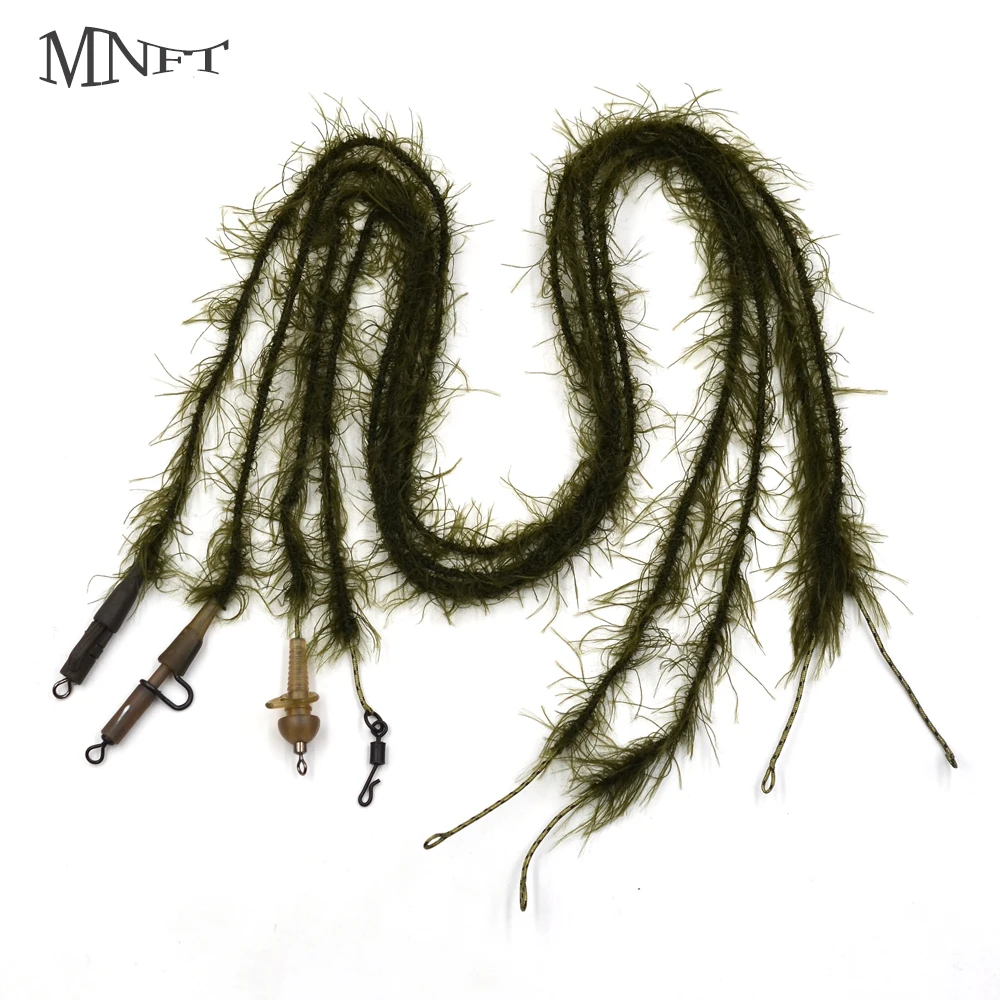 MNFT 1Pcs Carp Fishing Weed Link Leadcore Line Leader Camo Weed Effect Lead Core Carp Hair Rigs Tackle