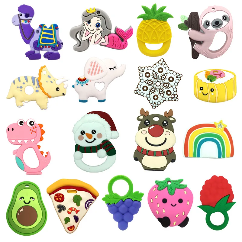 

Baby Teether Baby Silicone Cartoon Teether Baby Molar Stick Toy Nipple Chain Accessories Baby Necklace