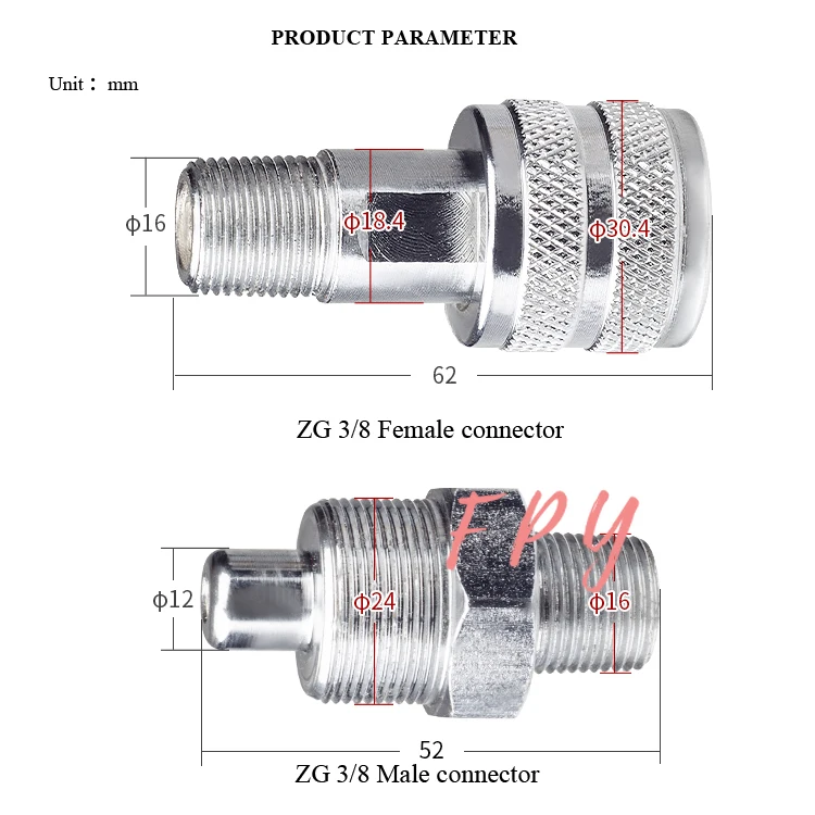 1Piece 3/8\'\' NPT Hydraulic Quick Coupler Hydraulic Tools Accessories Hydraulic Quick Couplings Set Zg3/8 Hydraulic Connector