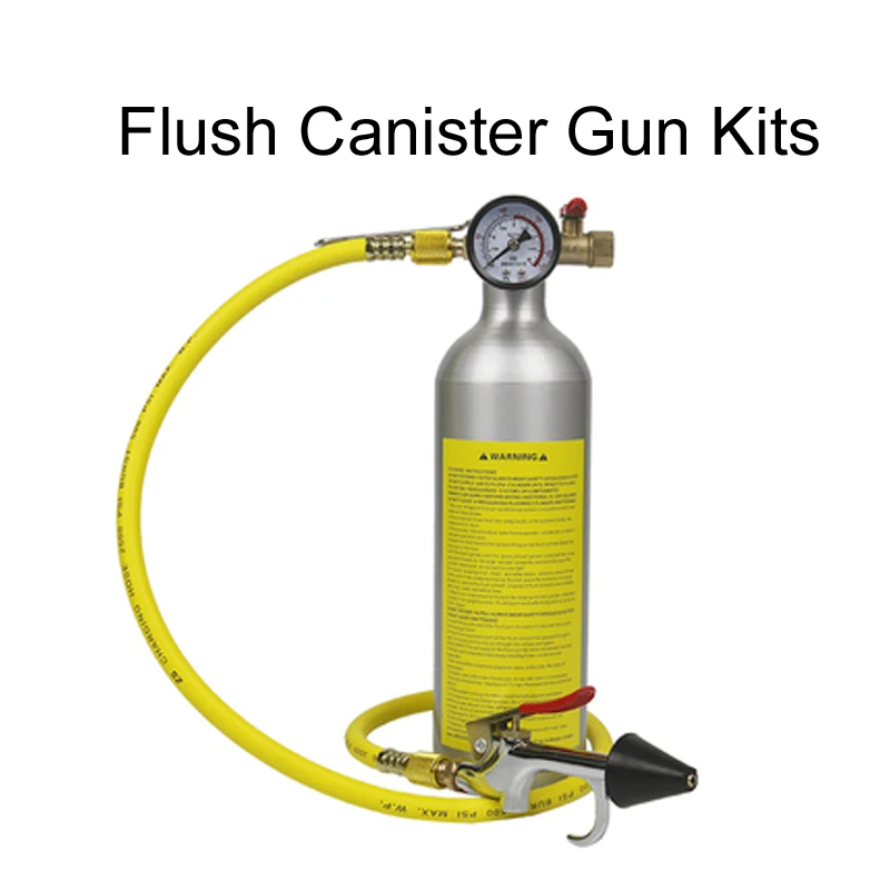 Flush Canister Gun Kits Clean Tool Set R134a R12 R22 R410a R404a for Auto A/C Air Conditioning
