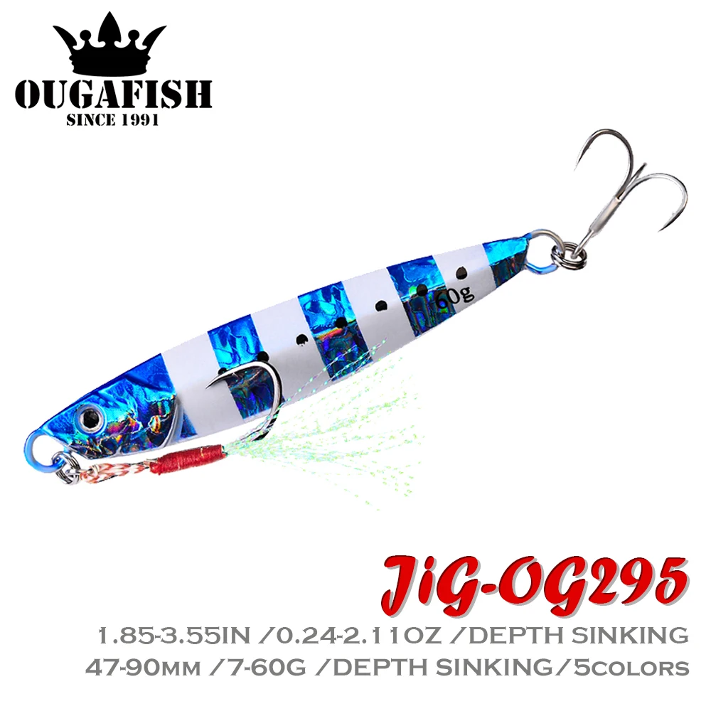 

2021 Metal Jigs Fishing Lure Jig Weights 7-60g Sinking Peche Pike Carp Fish Goods Holographic Winter Artificial Bait Accessories