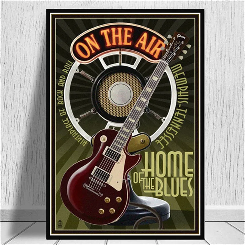 Guitar Wall Pictures Canvas Poster And Prints Modern Musical Instruments Painting For Living Room Bar Home Decor Aesthetic