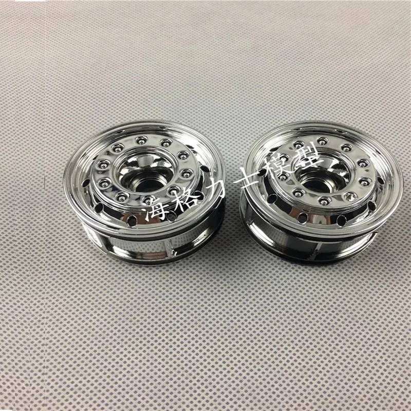 1/14 Truck Use Plastic Electroplate Hub Circular Hole Front Wheel Use for RC Actros 3363 DIY upgrade RC Tractor Truck