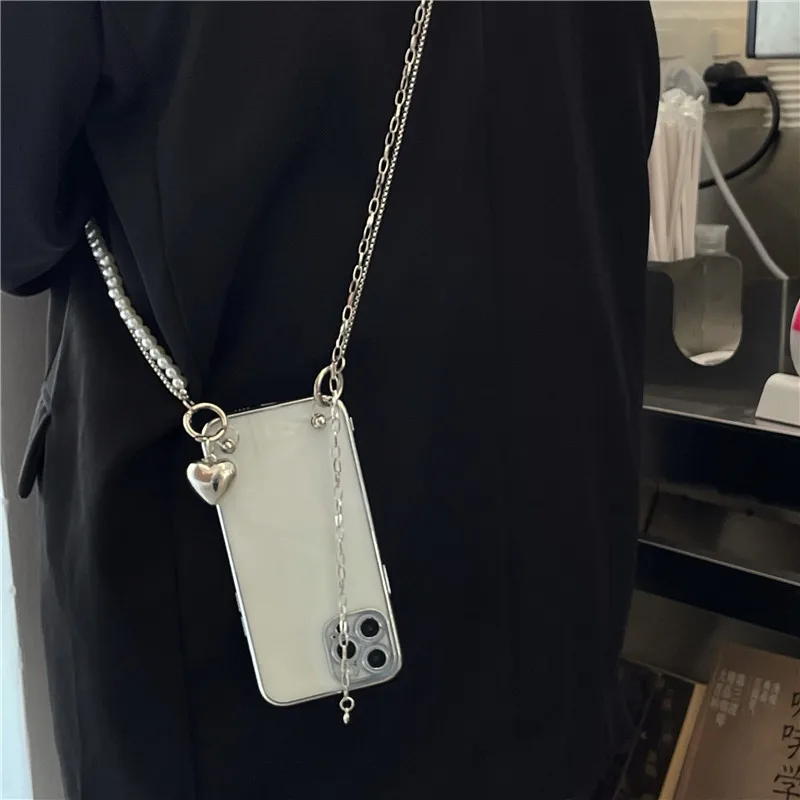 Fashion Pearl Bracelet Crossbody Shoudel strap phone bag case For iphone16 14 11 12 13pro max Case For iphone 15pro max XS MAX