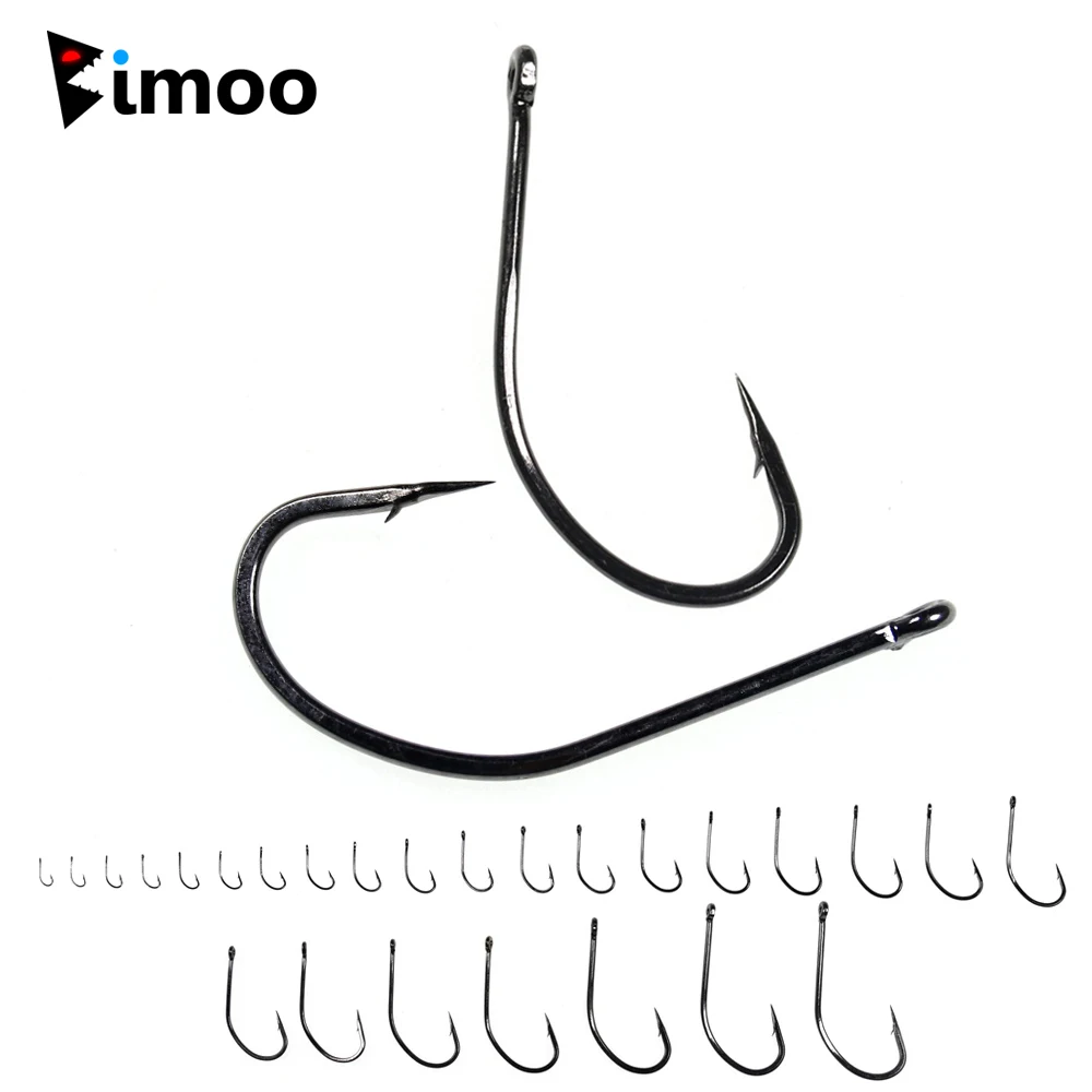 Bimoo 50/25PCS Multiple Purpose High Carbon Steel Fish Hook Nmyph Fly Sabiki Rig Hook Carp Fishing Hook Saltwater Jig Lure Hooks