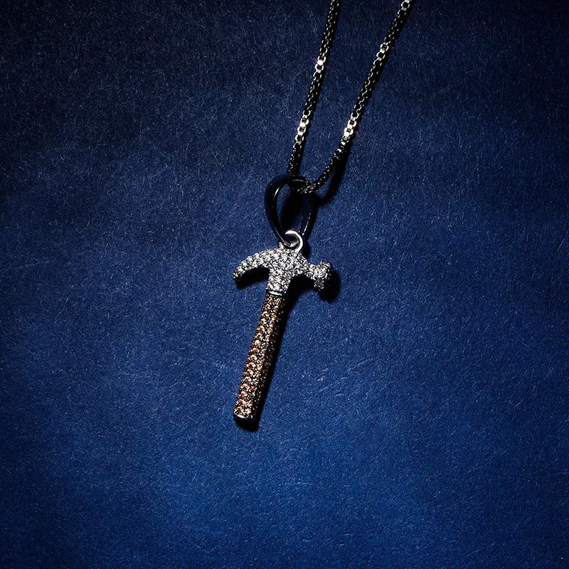 S925 فضة كامل تشيكوسلوفاكيا حجر معبد بلينغ الجليد خارج المطرقة المعلقات القلائد للنساء سحر المجوهرات قطرة الشحن