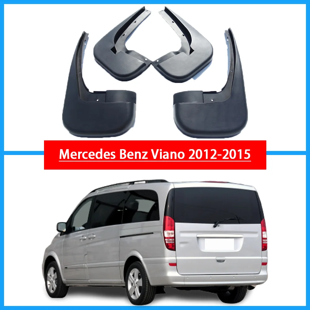 4pcs Auto accessories For Mercedes Benz Viano  W639 2012-2015 Mud Flap fender Splash Guard Mudguard Car styling