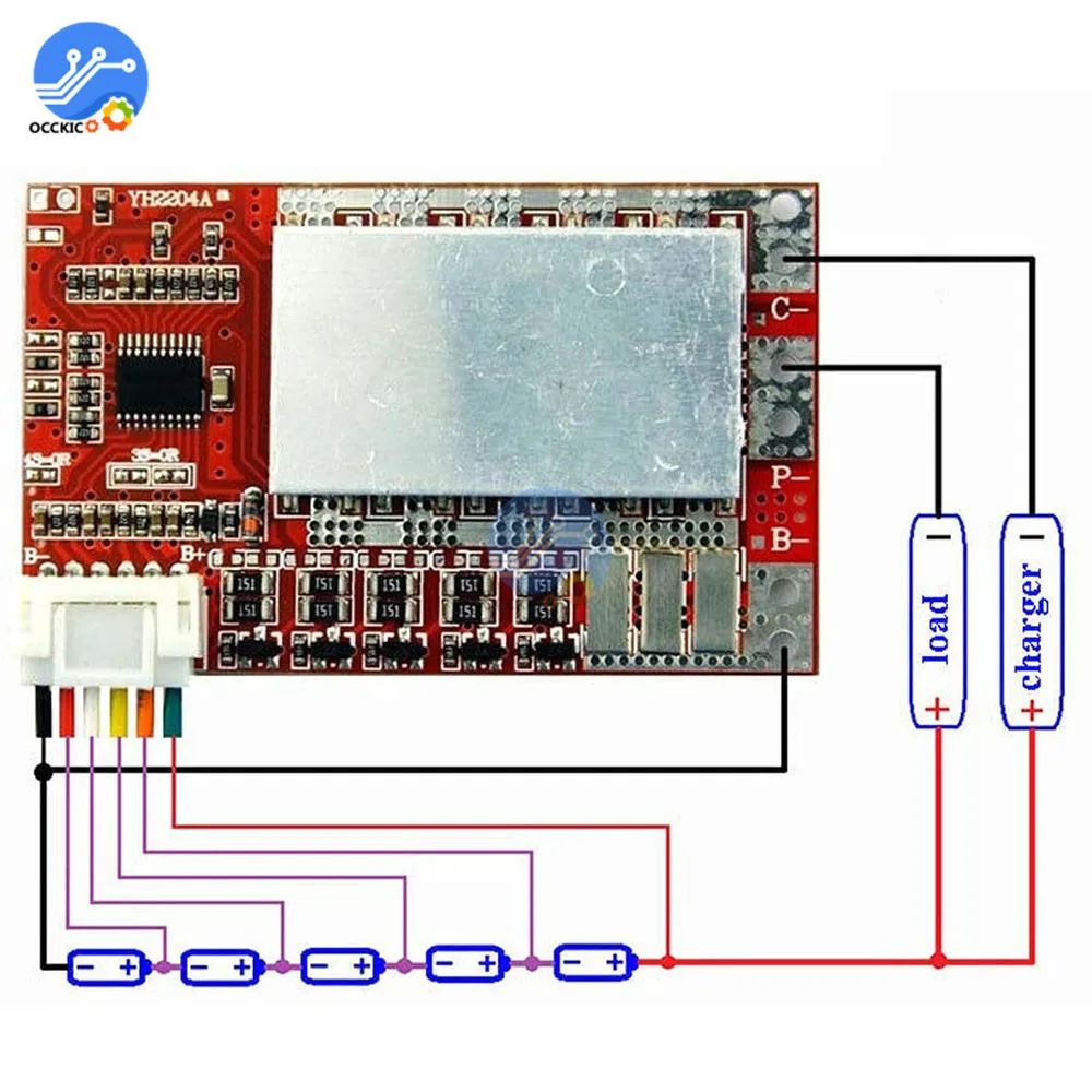 BMS 4S 5S 50A 18650 litio LiFePO4 scheda di protezione della carica delle celle della batteria 3.2V 3.7V BMS Balance per litio LiFePO4