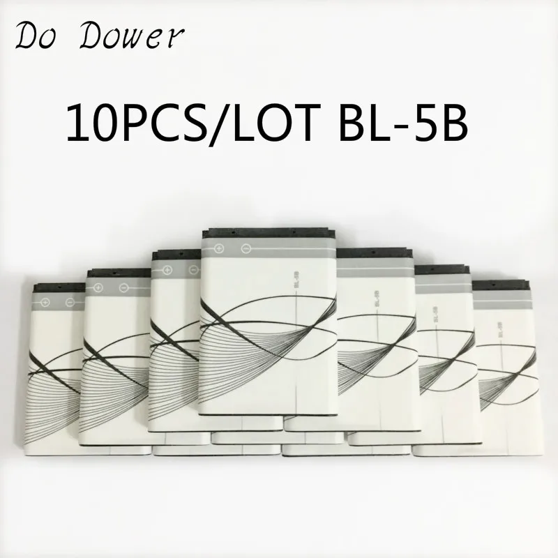 

10PCS/LOT Do Dower Bateria BL-5B Battery For Nokia 5300 5320 N80 N83 6120C 7360 3220 3230 5070 BATTERY BL5B 890mAh