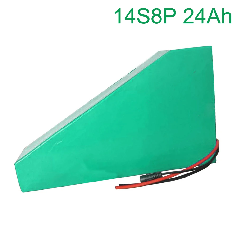 52V 24Ah 14S8P 18650 Li-ion Battery Pack E-Bike Ebike electric bicycle 265*250*180*70*70*45mm