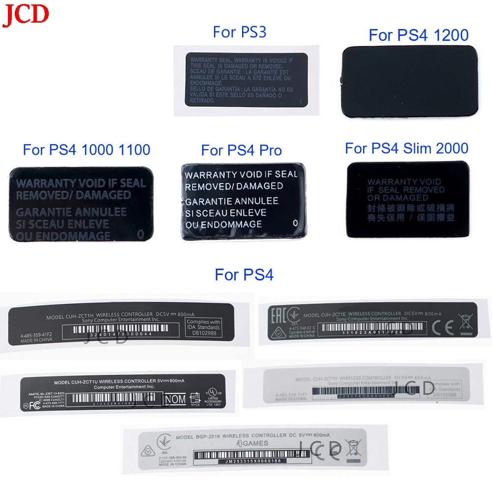 

1pcs For PS3 /PS4 slim/1000 1100/1200/ pro onsole Label Sticker Housing Shell Sticker For PS4 Shell Slim Black Back Mark Paste