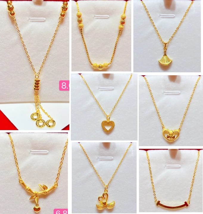 

HX 24K Pure Gold Necklace Real AU 999 Solid Gold Chain Brightly Simple Upscale Trendy Classic Fine Jewelry Hot Sell New 2023