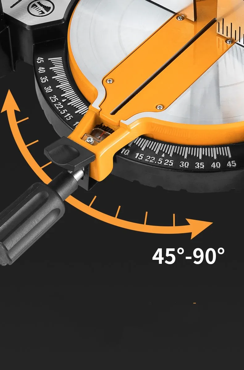 10 นิ้ว 255 มม.เลื่อยอลูมิเนียมเครื่องไม้เครื่องตัดอลูมิเนียม 45 องศา miter saw อลูมิเนียมเครื่อง